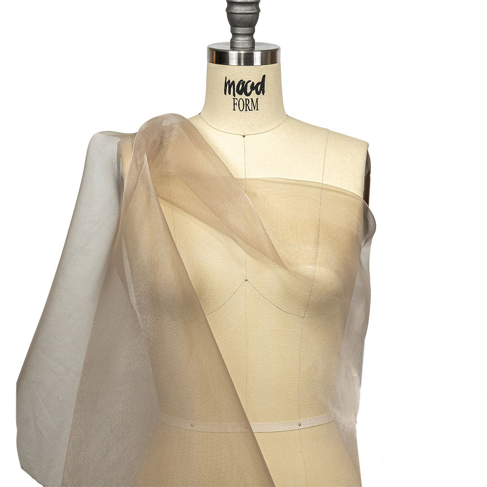 Stiff Mesh-Like Polyester Organza - Beige - Iris Collection Drape