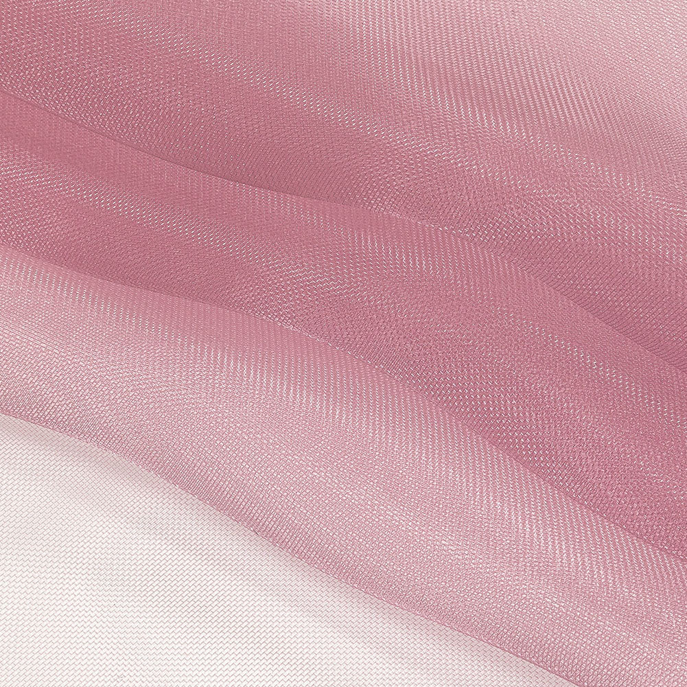 Stiff Mesh-Like Polyester Organza - Pink Lilac - Iris Collection Folded
