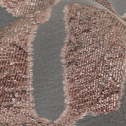 Metallic Rose Pink Animal Spots Luxury Burnout Brocade Detail