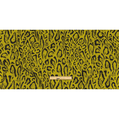 Metallic Black and Mustard Animal Spots Luxury Brocade Full