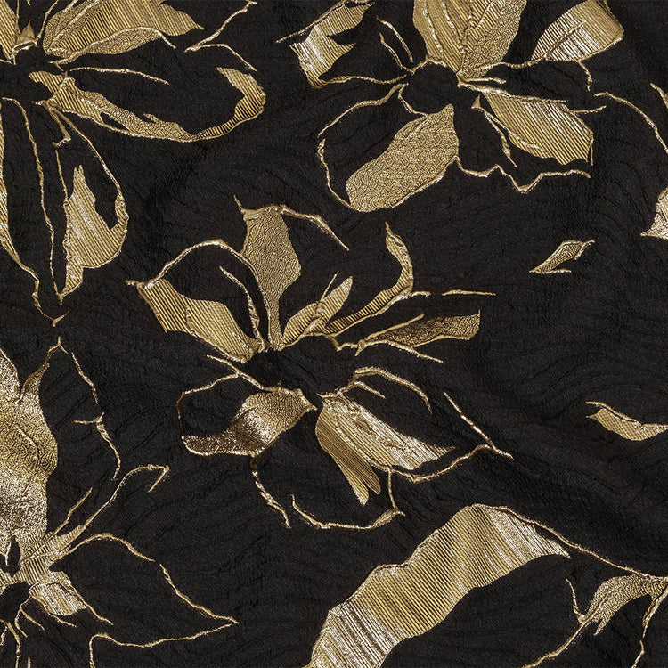 template--25130090922057__main-Metallic Gold and Black Floral Border Print Luxury Brocade