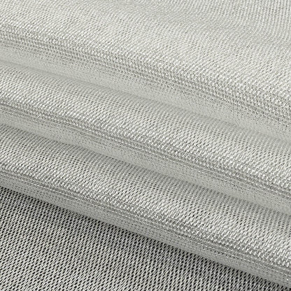 Metallic Silver and White Luxe Novelty Mesh Folded