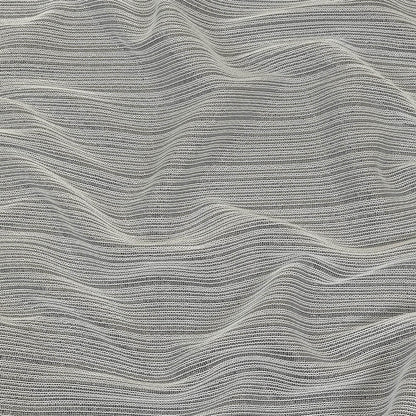 Metallic Silver and White Barcode Stripes Luxe Novelty Mesh