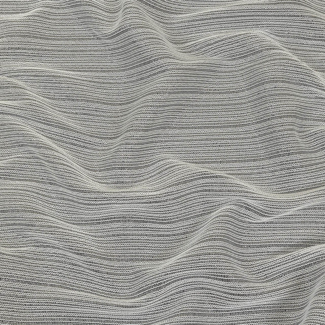 Metallic Silver and White Barcode Stripes Luxe Novelty Mesh