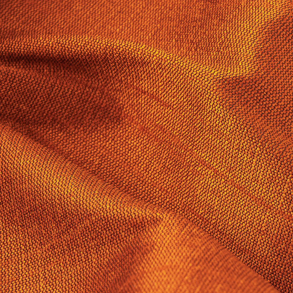 Polyester Shantung - Rustic Orange - Eirian Collection - Detail