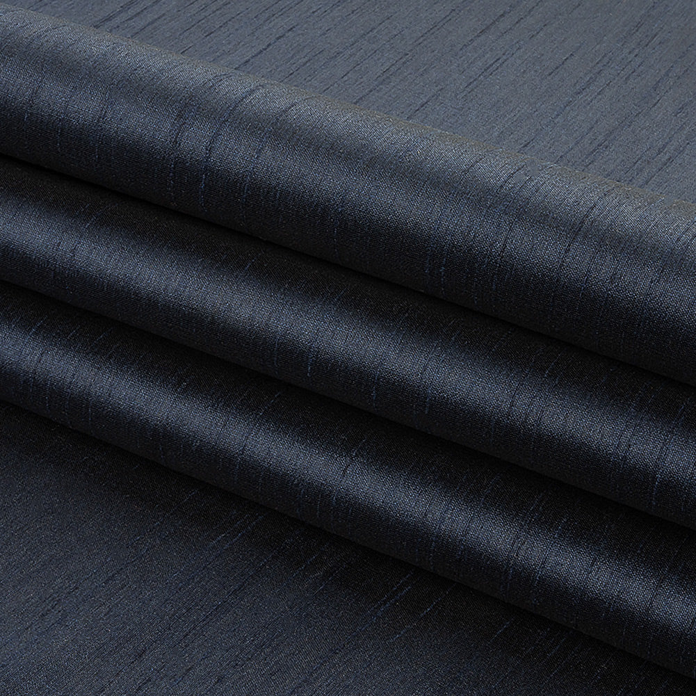 Polyester Shantung - Navy - Eirian Collection
