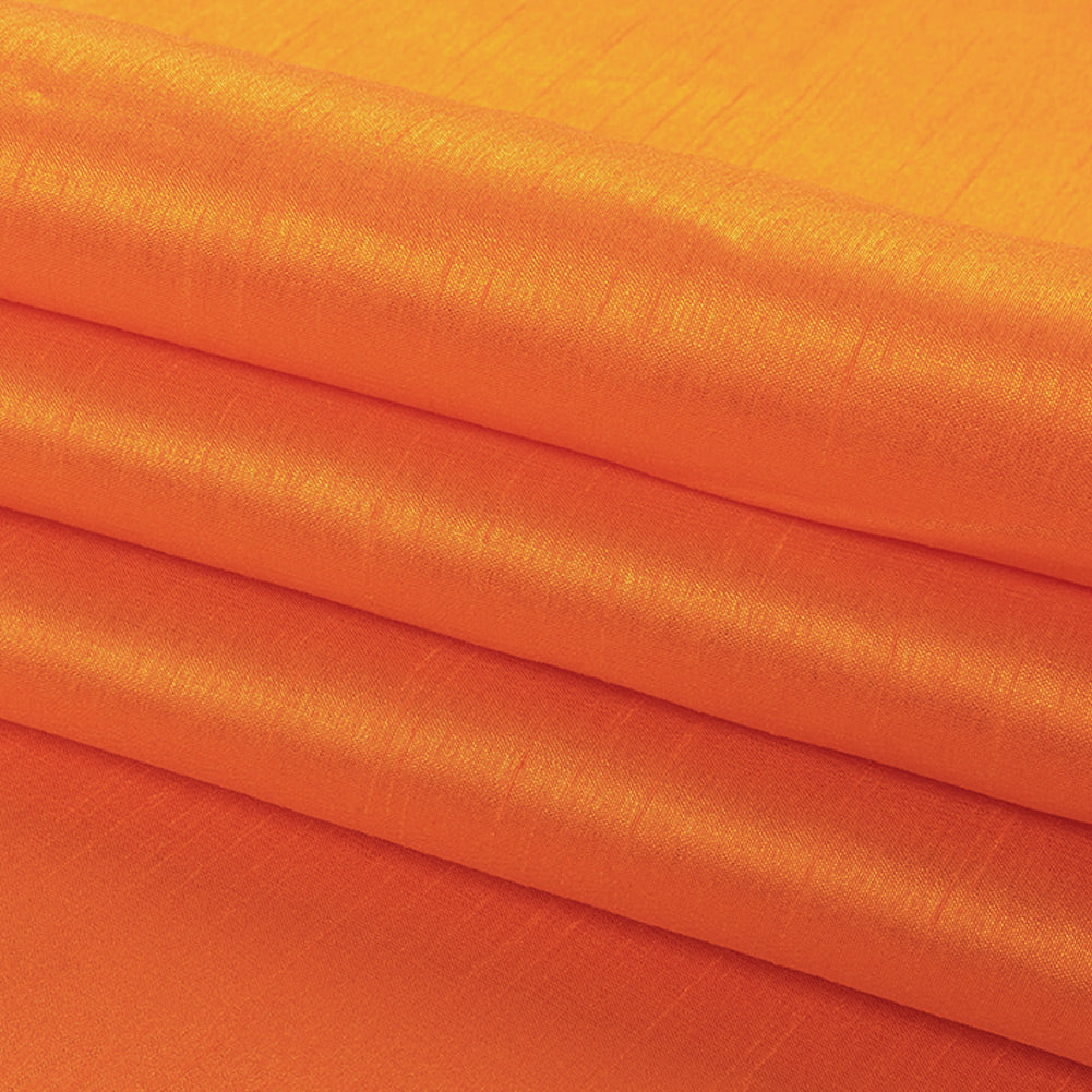 Polyester Shantung - Mandarin Orange - Eirian Collection