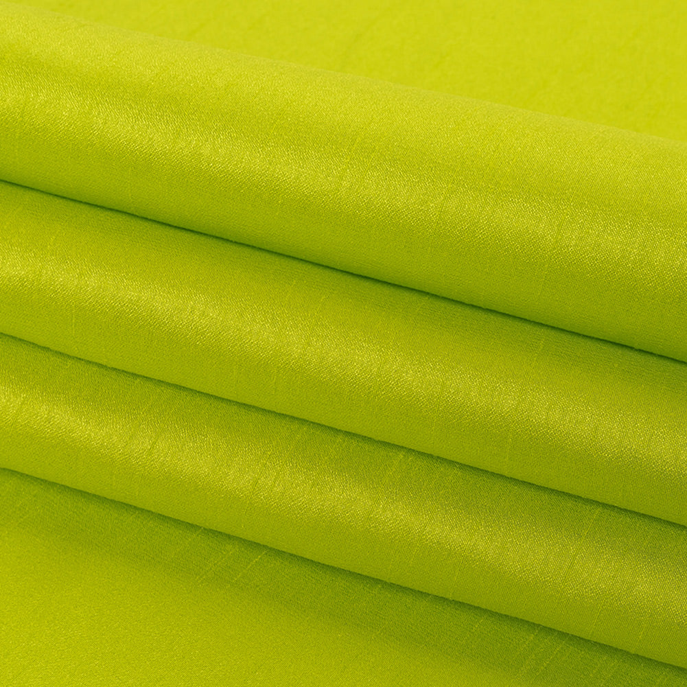 Polyester Shantung - Spring Green - Eirian Collection - Folded