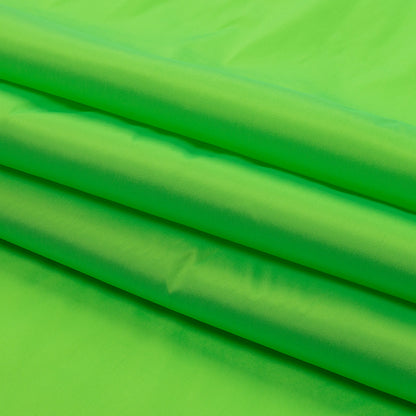 Polyester Taffeta - Plain Dyed Neon Green - Bellamy Collection Folded