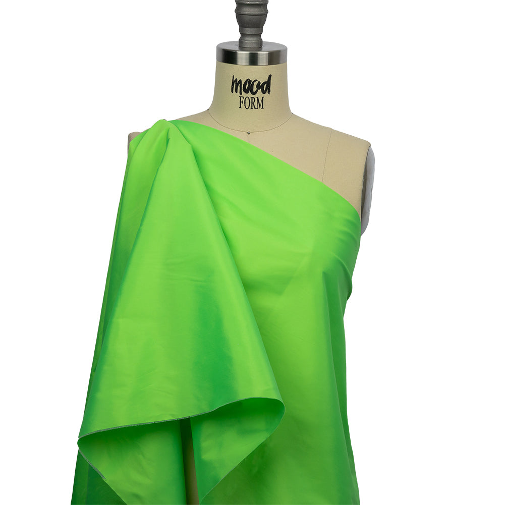 Polyester Taffeta - Plain Dyed Neon Green - Bellamy Collection Drape
