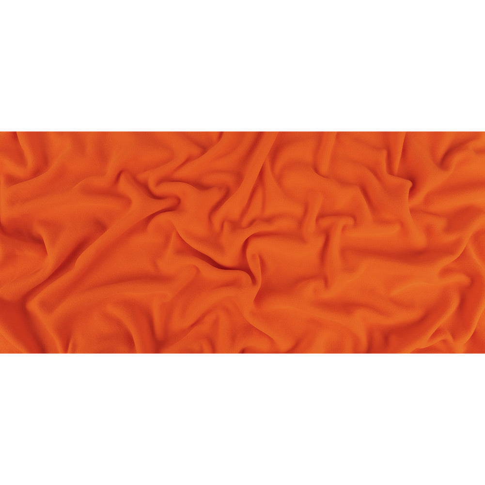 Flame Orange Recycled Polyester Stretch Knit Fleece Full