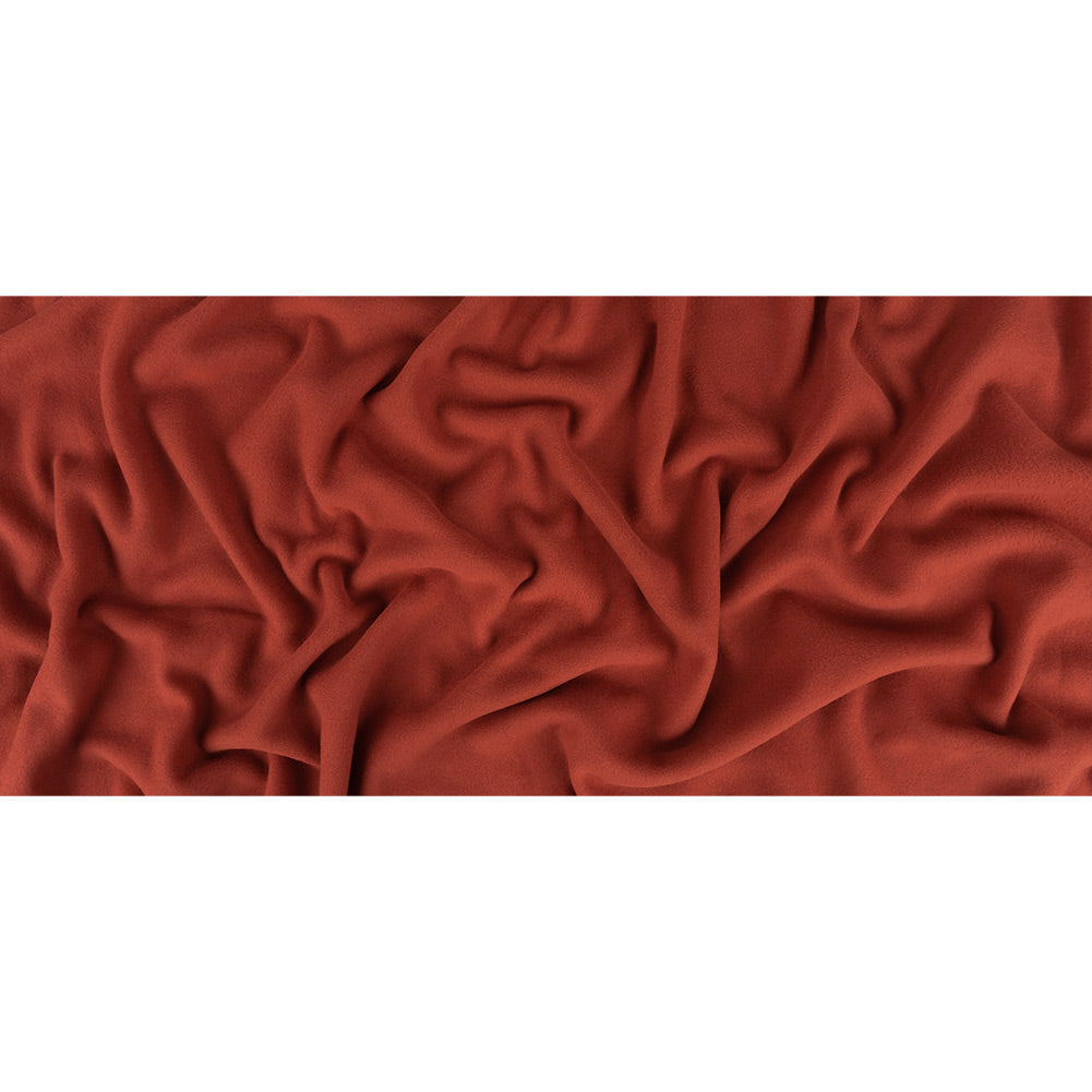 Sun Dried Tomato Recycled Polyester Stretch Knit Fleece Full