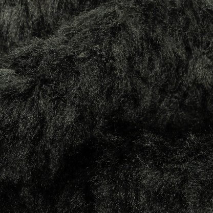 Black Plush Polyester Bubble Fleece Detail