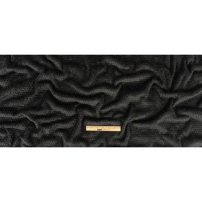 Black Plush Polyester Bubble Fleece Full