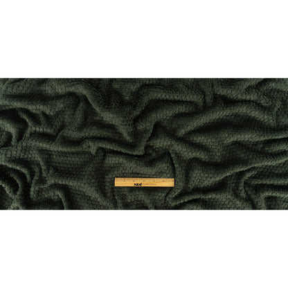 Darkest Spruce Plush Polyester Bubble Fleece Full