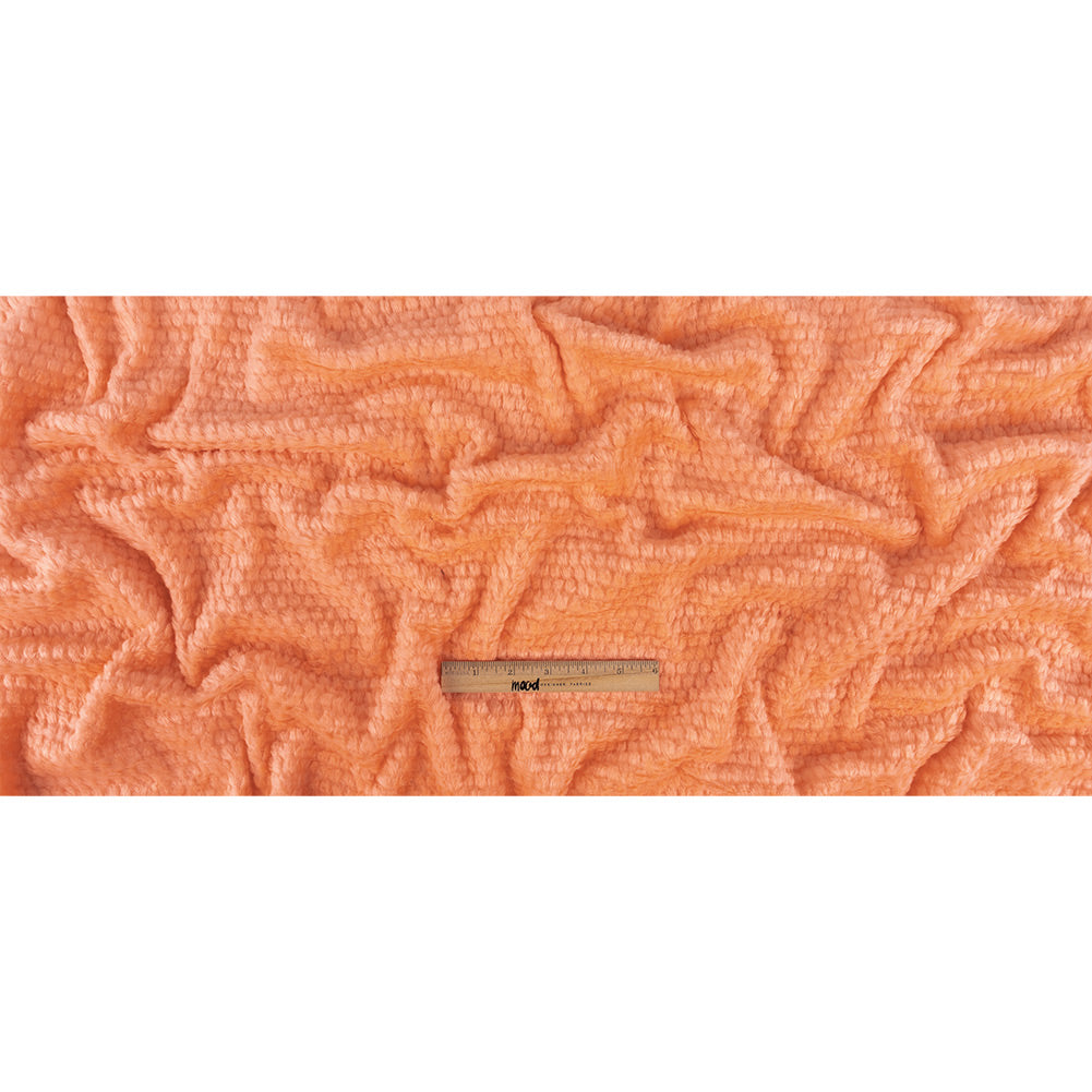 Papaya Punch Plush Polyester Bubble Fleece Full