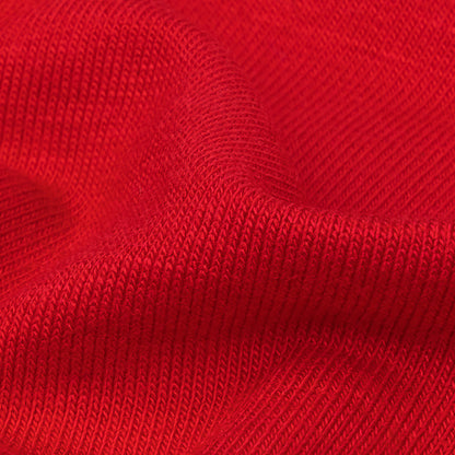 Red Stretch Rayon and Spandex Jersey Detail