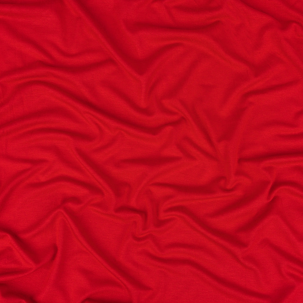 Red Stretch Rayon and Spandex Jersey