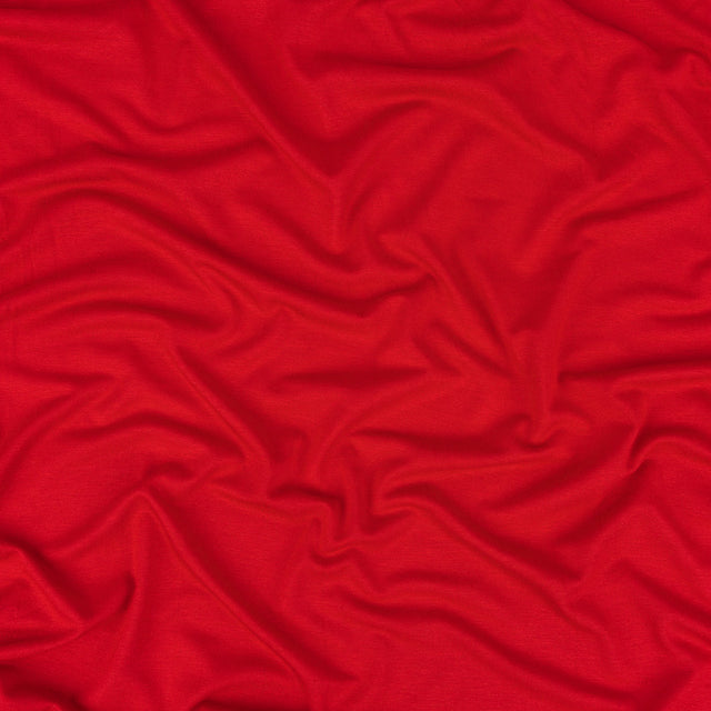 Red Stretch Rayon and Spandex Jersey