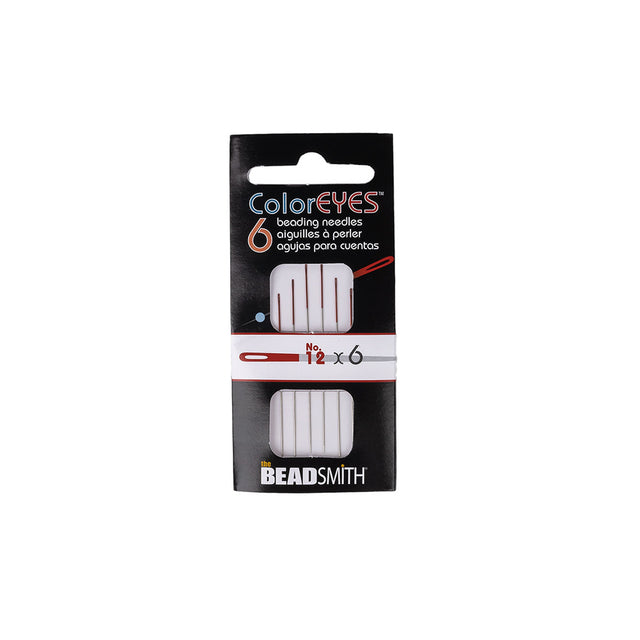 Coloreyes #12 Red Beading Needles - 2.25"