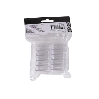 10 Square Stacker Jars with 2 Lids - 1.25" x 2.3" Full