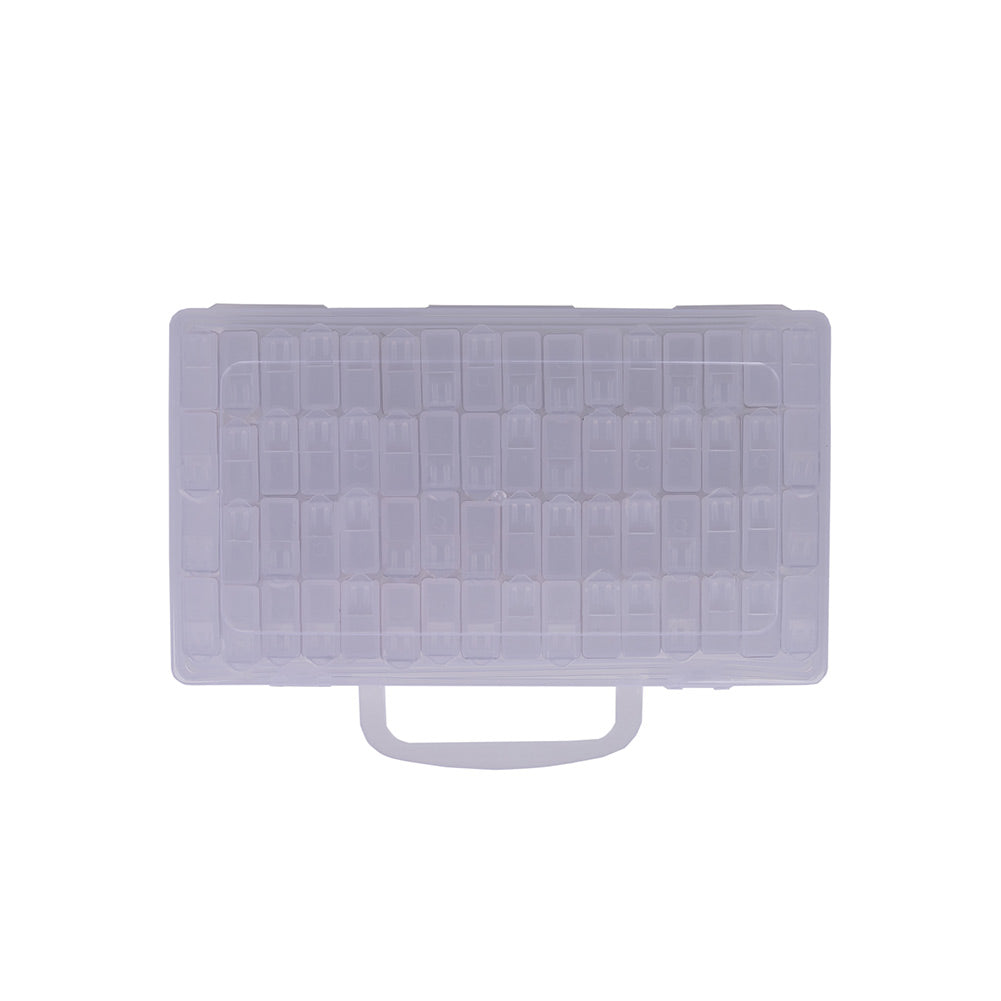 Plastic Organizer with 64 2" Flip Boxes and Labels - 8.5" x 5" Full