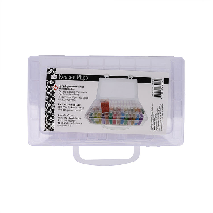 template--25130090922057__main-Plastic Organizer with 64 2" Flip Boxes and Labels - 8.5" x 5"