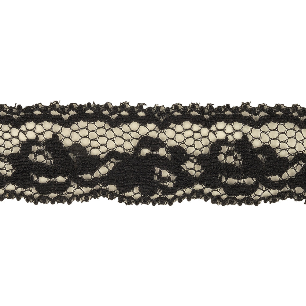 Caviar Roses Scalloped Lace Trim - 1" Detail