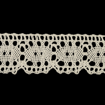 White Abstract Cluny Lace Trim - 1.25" Detail