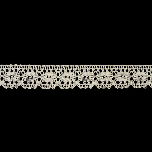 White Abstract Cluny Lace Trim - 1.25"