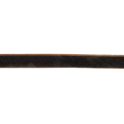 Toffee Single Face Velvet Ribbon - 0.375" Detail