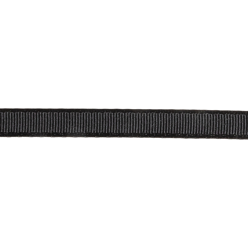 Caviar Grosgrain Ribbon - 0.375" Detail