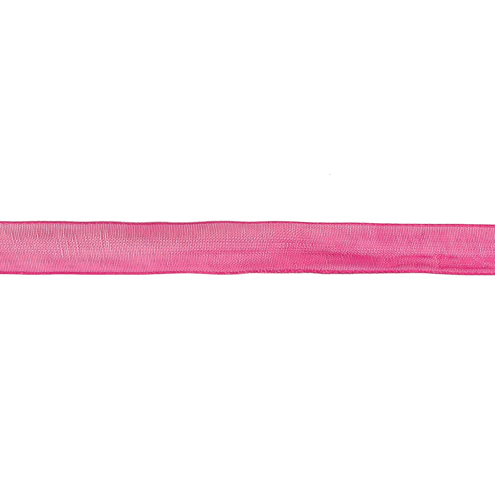 Fuchsia Sheer Organza Ribbon - 0.375" Detail