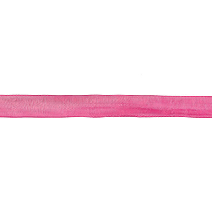 Fuchsia Sheer Organza Ribbon - 0.375" Detail