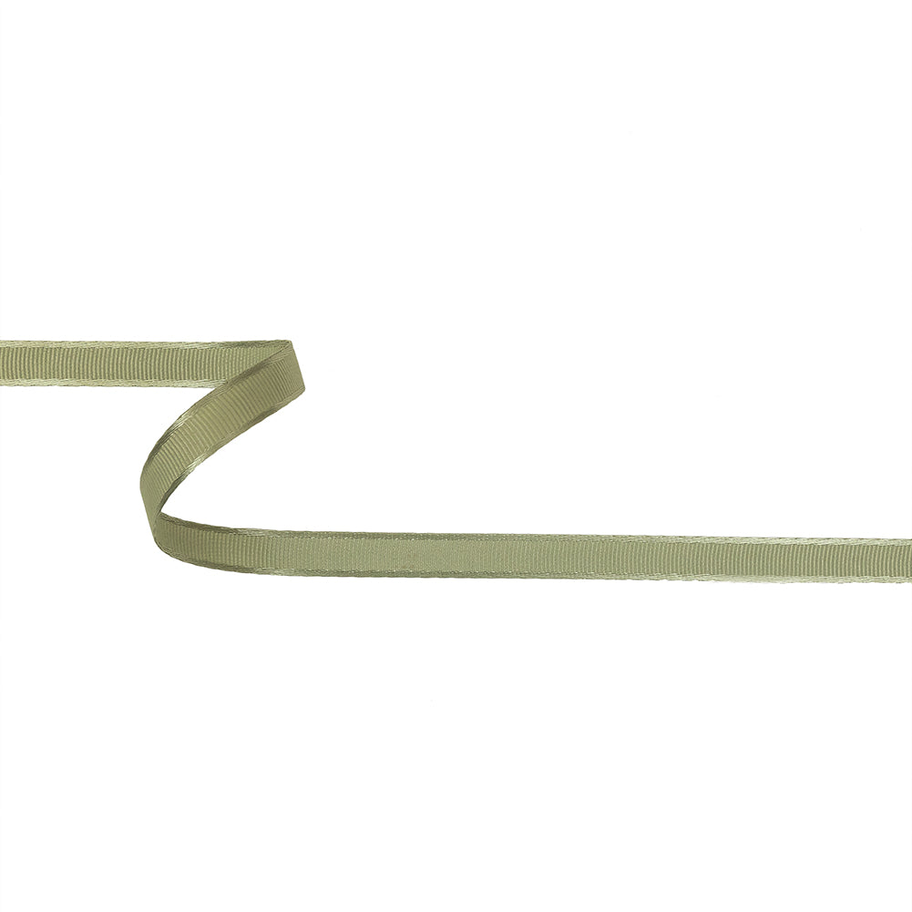 Swamp Satin-Edged Grosgrain Ribbon - 0.375"