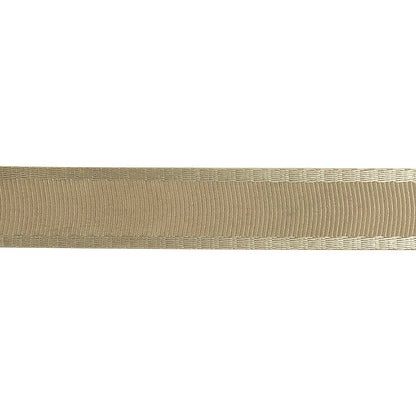 Beige Satin-Edged Grosgrain Ribbon - 0.625" Detail