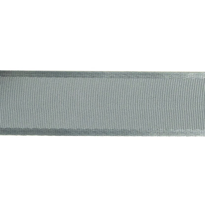 Silver Gray Satin-Edged Grosgrain Ribbon - 1" Detail