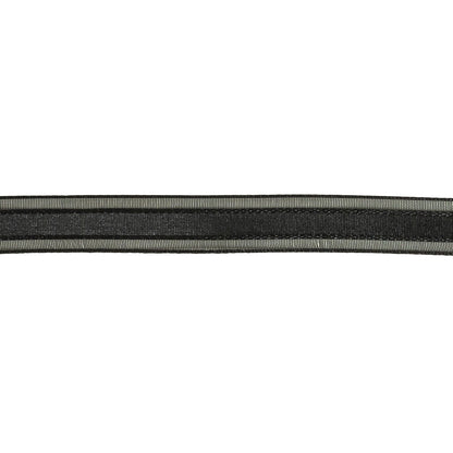 Black Woven Ribbon with Sheer Organza Borders - 0.5" Detail