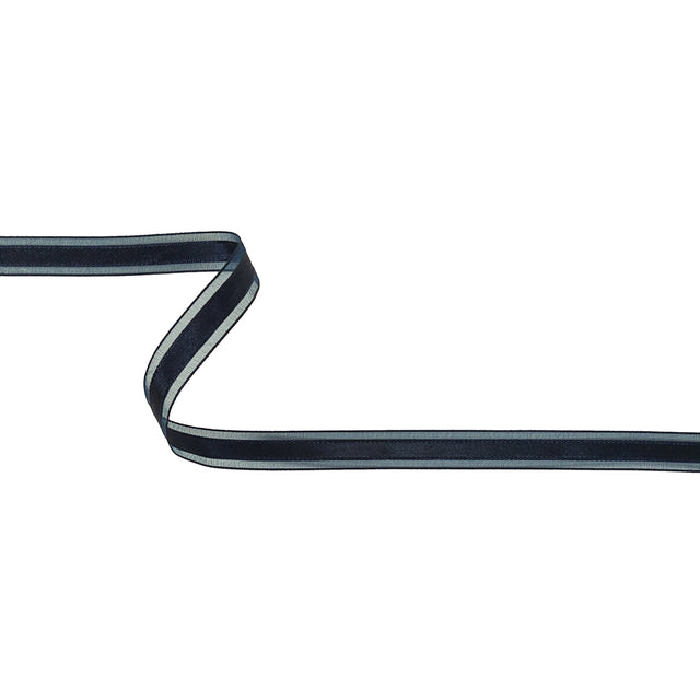 Eclipse Woven Ribbon with Sheer Organza Borders - 0.5"