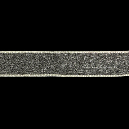 Cannoli Cream Shimmering Organza Ribbon with Woven Edges - 0.75" Detail