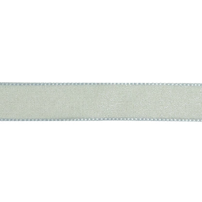 Pale Blue Shimmering Organza Ribbon with Woven Edges - 0.75" Detail