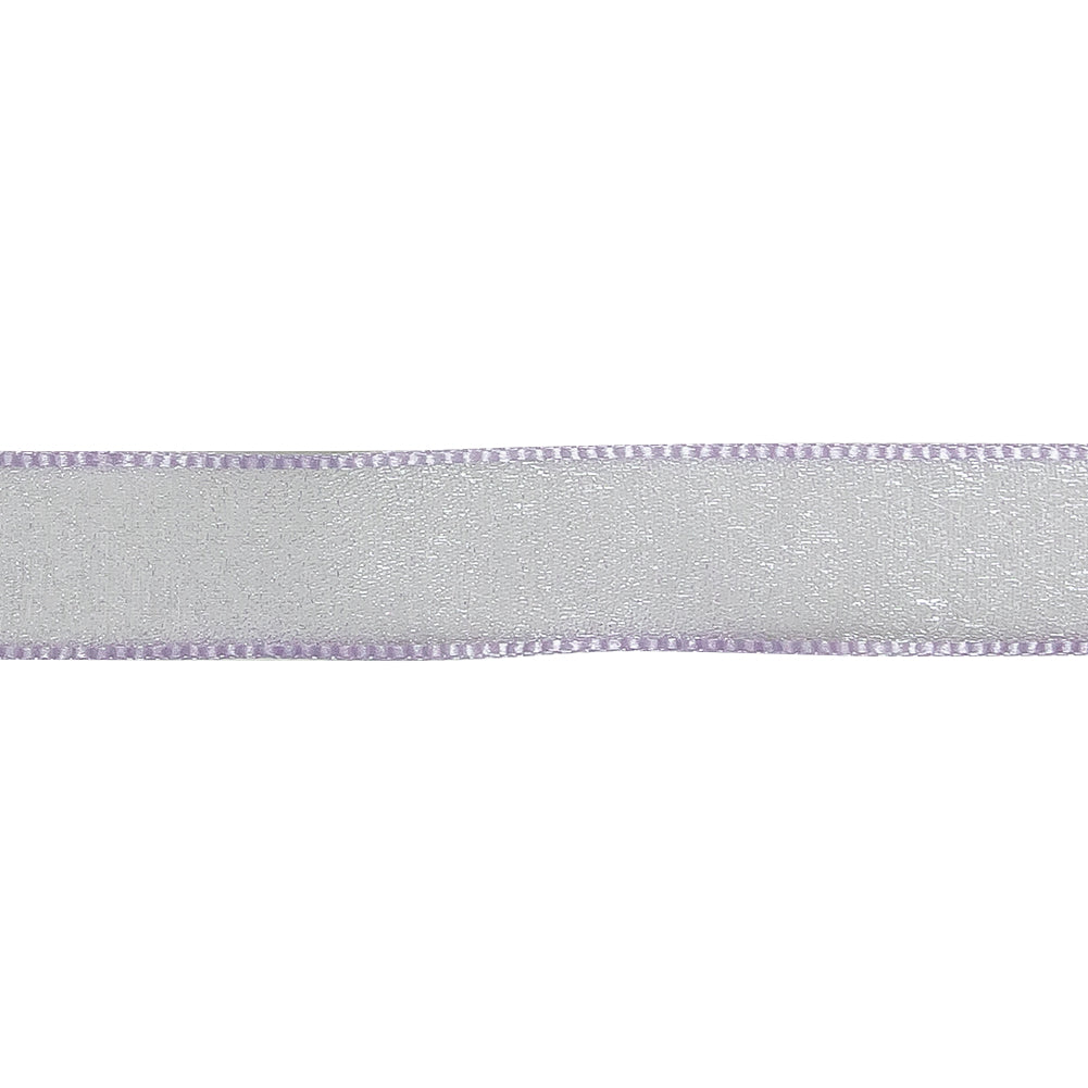 Lavender Shimmering Organza Ribbon with Woven Edges - 0.75" Detail