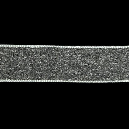 Pale Blue Shimmering Organza Ribbon with Woven Edges - 1.125" Detail
