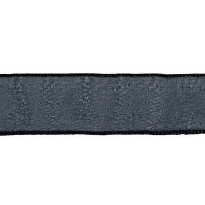 Navy Shimmering Organza Ribbon with Woven Edges - 1.125" Detail