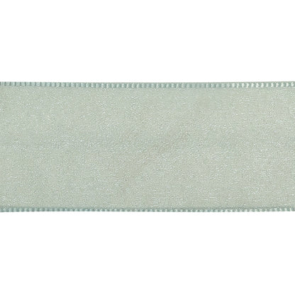 Pale Blue Shimmering Organza Ribbon with Woven Edges - 1.5" Detail