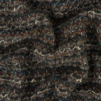 Raven, Gray and Multicolor Striped Chunky Wool Knit