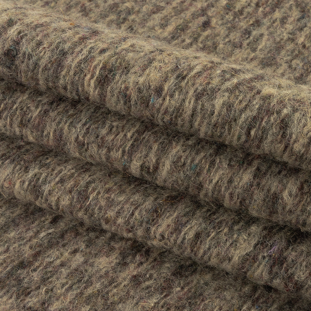 Fuzzy Wool Knit - Heathered Gray Folded