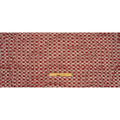Famous Designer Red and Black Hearts and Wheels Embroidered Lace Full