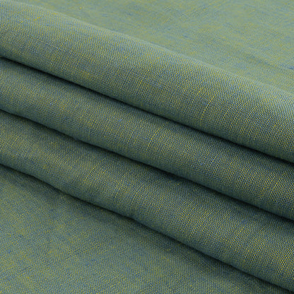 Lime and French Blue Linen Chambray Folded