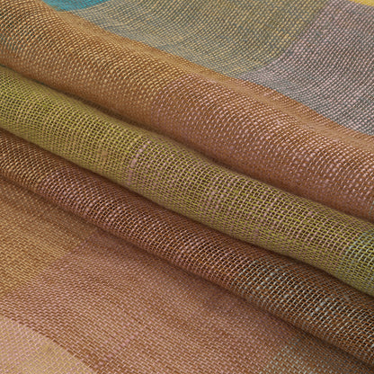 Rainbow Checkered Linen Scrim Folded